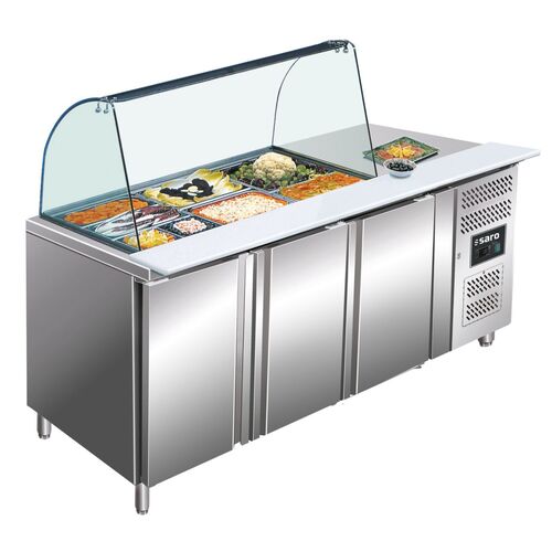 Saro Saladette 3 Türen - Glasaufsatz - GN 3100 TNS - 323-10715 - 323-10715