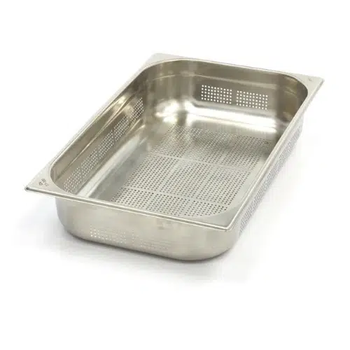 Maxima Gastro Gastronormbehälter - 1/1 GN - 10 cm Tief - Edelstahl - Perforiert - 09367603 - 09367603
