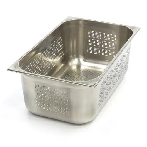 Maxima Gastro Gastronormbehälter - 1/1 GN - 20 cm Tief - Edelstahl - Perforiert - 09367605 - 09367605