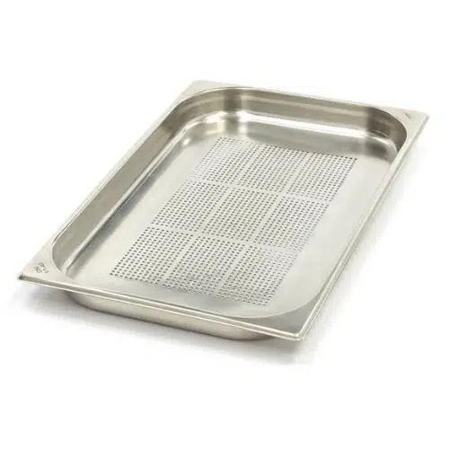 Maxima Gastro Gastronormbehälter - 1/1 GN - 4 cm Tief - Edelstahl - Perforiert - 09367601 - 09367601