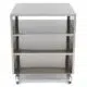 Maxima Gastro Maschinentisch - 60 x 60 cm - 120 kg Ladungskapazität - auf Rädern - 09300780