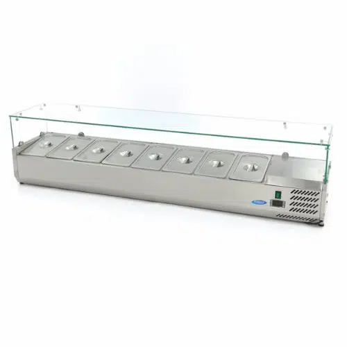 Gastro Aufsatzkühlvitrine - 180 cm - Passt 8 x 1/3 GN - Maxima 09400332 - 09400332