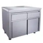 Schiebetürenschrank mit 2 Schubladen, 1000x700mm | Saro 700-2200 - 700-2200