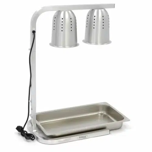 Gastro Wärmelampe - 2 Lampen - inkl. Lampen und 1 x 1/1 GN -Behälter - Maxima 09362041 - 09362041