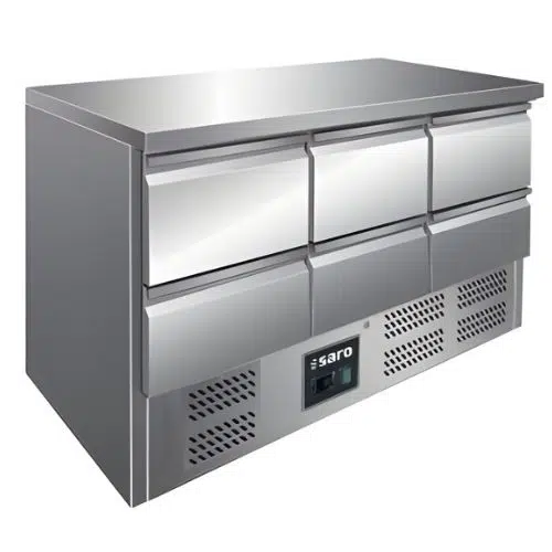 Saro Kühltisch mit 6 Schubladen - Modell VIVIA S 903 S/S TOP - 6x 1/2 GN - 323-10041 - 323-10041
