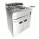 Combisteel Elektro Fritteuse mit Unterschrank - 2 x 9 liter - 2 x 3.3 kW - 2 x 230 V - 7455.0985 - 7455.0985