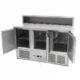 Maxima Gastro Pizzakühltisch - 3 Türen - 8 x 1/6 GN - Granit Arbeitsplatte - 09400205 - 09400205