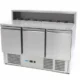 Maxima Gastro Pizzakühltisch - 3 Türen - 8 x 1/6 GN - Granit Arbeitsplatte - 09400205 - 09400205