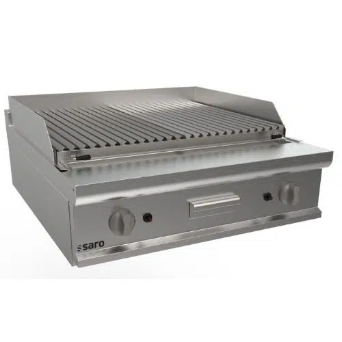 Saro Gastro Gas Lavasteingrill 800 mm - 22 kW Tischmodell LQ/BS2BB - 423-8805 - 423-8805