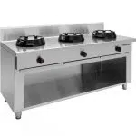 ChinaHerd, Wok Kochplatte | 3X21KW | B1800xT700xH850mm | SARO 423-2050 - 423-2050