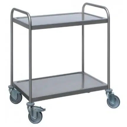 Rollwagen rostfrei 2 Etagen | 120 kg | Regalabmessungen: 630 x 400 mm | SARO 487-2007 - 487-2007