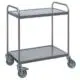 Rollwagen rostfrei 2 Etagen | 120 kg | Regalabmessungen: 630 x 400 mm | SARO 487-2007 - 487-2007
