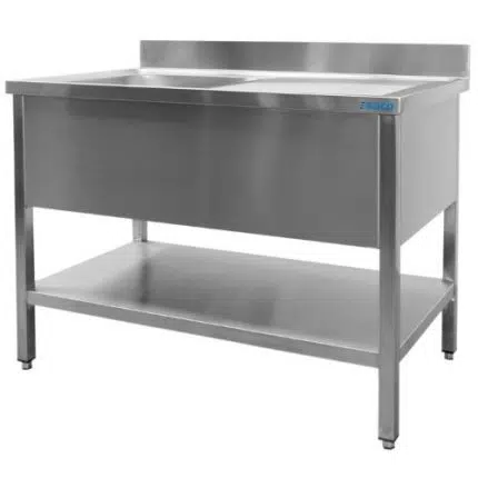 Spültisch 1 Becken, links - B 1200 x T 600 mm | SARO 600-2510L - 600-2510L
