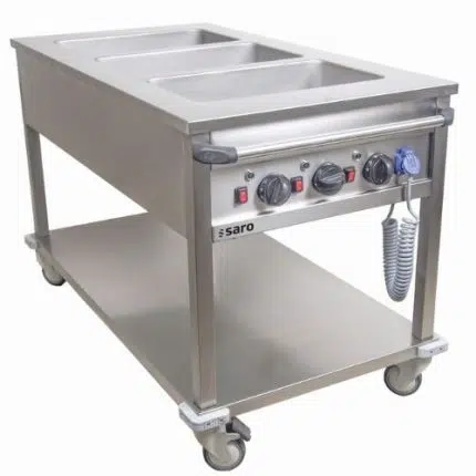 Bain Marie Wagen | BT-3 | 3x 1/1 GN | 3 kW/h | B1304xT700xH850mm | SARO Germany | SARAABA | 126-1505 - 126-1505