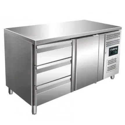 SARO 323-10702 - Kühltisch, Tür+1x 3er Schubladenset, KYLJA 2130 TN - 323-1170 - 323-10702