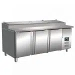 Saro Pizzakühltisch 3 Türen mit Kühlkanal | 459 Liter | 9x 1/3 GN | B1795xT700xH890-950/1042mm | 323-3240 - 323-3240