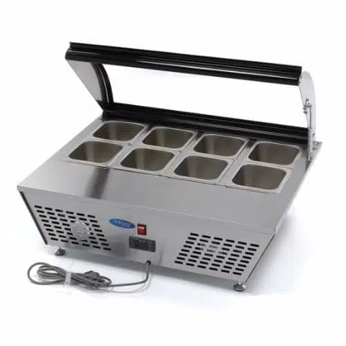 Maxima Gastro Saladette - 67 liter - 8 x 1/6 GN - Tischplatte - B767xT612xH328 mm - 09400870 - 09400870