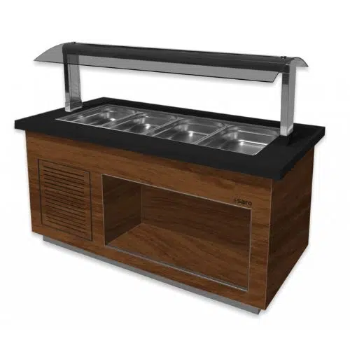 Salatbar 4x 1/1 GN - PREMIUM LINE SB-K170 - Walnuss - Saro 366-2205 - 366-2205