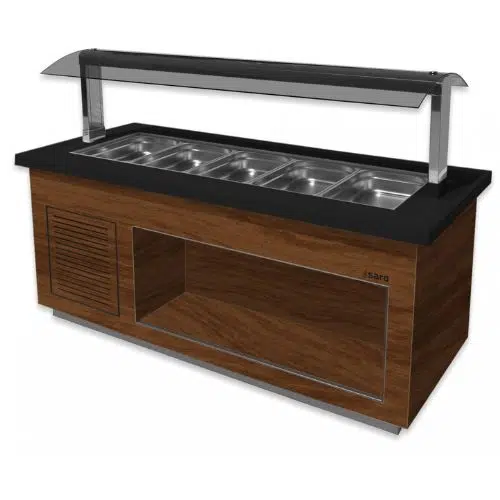 Salatbar 5x 1/1 GN - PREMIUM LINE SB-K200 - Walnuss - Saro 366-2210 - 366-2210