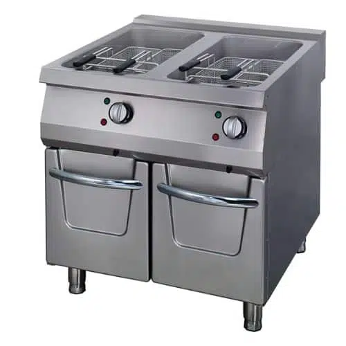 Gastro Fritteuse Elektrisch - 2 x 22 liter - Doppeleinheit - 90 cm Tief - Maxima 09398608 - 09398608