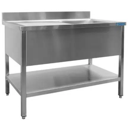 Spültisch 1 Becken, rechts - B 1800 x T 700 mm | SARO 700-2525R - 700-2525R
