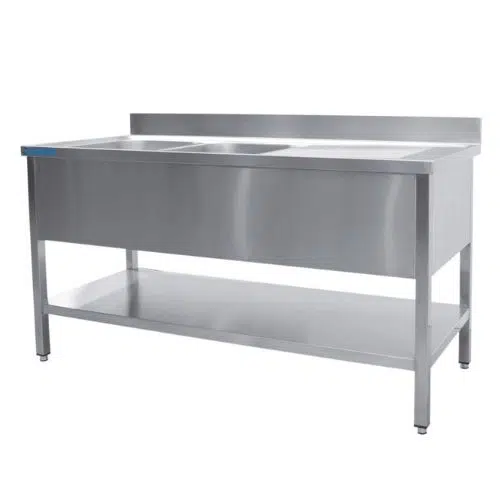 Spültisch 2 Becken, links - B 1600 x T 700 mm | Saro 700-2545L - 700-2545L