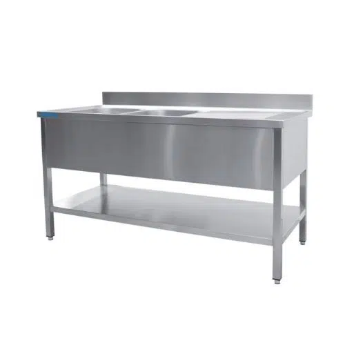 Spültisch 2 Becken links - B 1200 x T 700 mm - Saro 700-2535L - 700-2535L