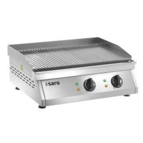 Gastro Griddleplatte gerillt - 6 kW - 400 V - FRY TOP GH 610 R - Saro 172-3130 - 172-3130