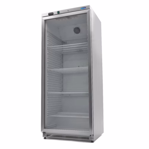 Maxima Gastro Kühlschrank 600 liter - Rostfreier Stahl - mit Glastür - 09405034 - 09405034