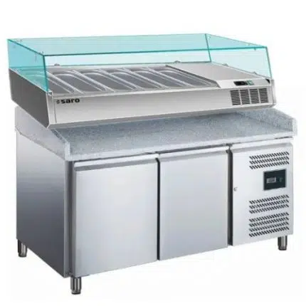 Saro Pizzawerktisch mit Kühlwanne | 600 x 400 | 465-4500 + 323-1034 | 211431 - 211431