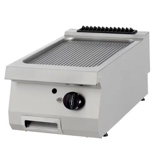 Gastro Gas Grillplatte - Gerilltes Chrom - Einzeleinheit - 90 cm Tief - Maxima 09398568 - 09398568