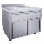 Schiebetürenschrank, 2 Schubl.,Aufkant.,1000x700mm | Saro 700-2300 - 700-2300