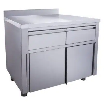 Schiebetürenschrank, 2 Schubl.,Aufkant.,1000x700mm | Saro 700-2300 - 700-2300