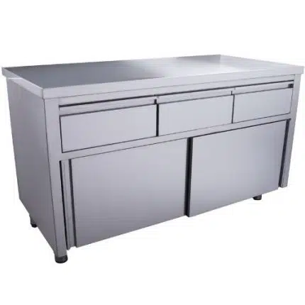 Schiebetürenschrank, 3 Schubl.,Aufkant.,1600x700mm | Saro 700-2315 - 700-2315