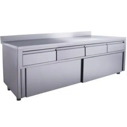 Schiebetürenschrank, 4 Schubl.,Aufkant.,1800x700mm | Saro 700-2320 - 700-2320