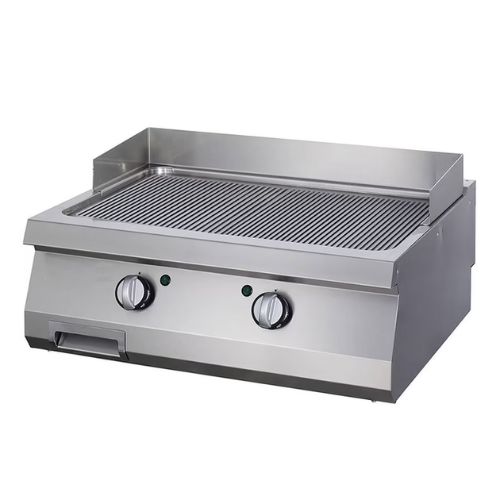 Gastro Heavy Duty Grillplatte - Gerilltes Chrom - Doppeleinheit - 70 cm Tief - Elektrisch - Maxima 09395055 - 09395055
