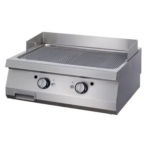 Gastro Premium Grillplatte - Gerilltes Chrom - Doppeleinheit - 90 cm Tief - Elektrisch - Maxima 09398589 - 09398589