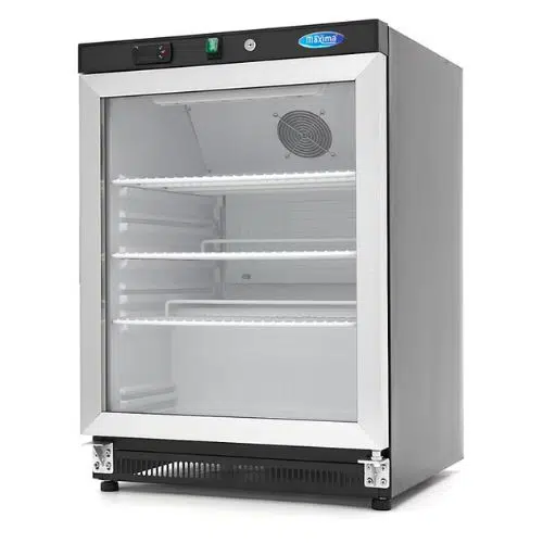Maxima Gastro Kühlschrank - 200 liter - Schwarz - mit Glastür - 09405008 - 09405008