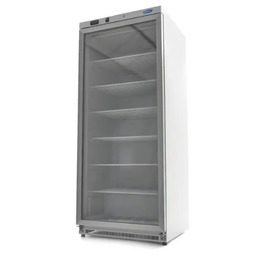 Gastro Gefrierschrank 600 liter - Weiß - mit Glastür - Maxima 09405031 - 09405031