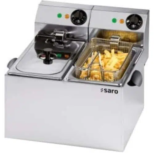 Saro Gastro Fritteuse 2x4 liter -230V - 2x2 kW - B435xT430xH310 mm - 172-2040 - 172-2040