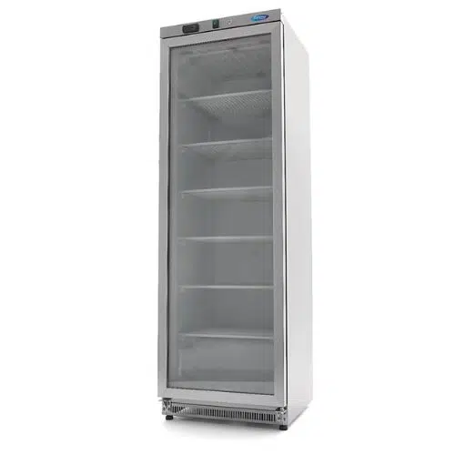 Gastro Gefrierschrank - 400 liter - Rostfreier Stahl - mit Glastür - Maxima 09405023 - 09405023