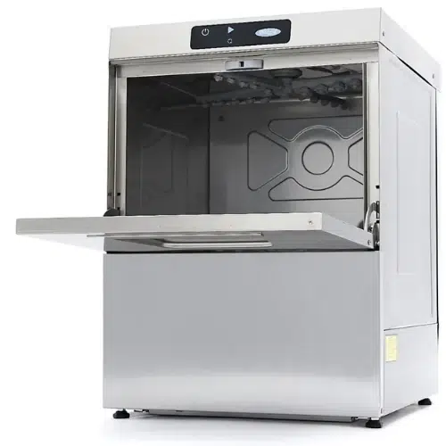 Maxima Gastro Geschirrspüler Unterbau - 50 x 50 cm - mit Abfluss - Spülenhilfe- und Seifenpumpen - Digital Anzeige - 230 V - 09211006 - 09211006