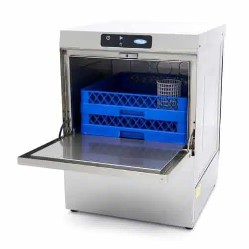 Maxima Gastro Geschirrspüler Unterbau - 50 x 50 cm - mit Abfluss - Spülenhilfe- und Seifenpumpen - Digital Anzeige - 230 V - 09211006 - 09211006