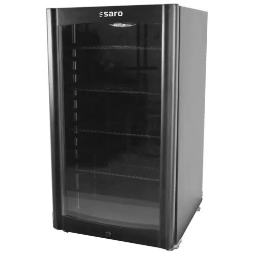 Saro Kühlschrank mit Glastür - Schwarz - B750xT750xH1310–1330 mm - Modell DK 90 - 325-2180 - 325-2180