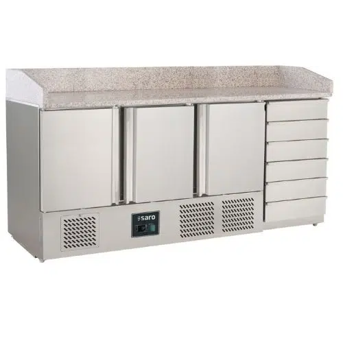 Saro Pizzatisch mit Granitplatte und Schubladen - PZ 9031 PRO - 323-15152 - 323-15152