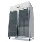 Maxima Gastro Gefrierschrank mit Glastür - 1200 liter - 6 Einstellbare Regale (2/1 GN) - Rostfreier Stahl - 09400016 - 09400016