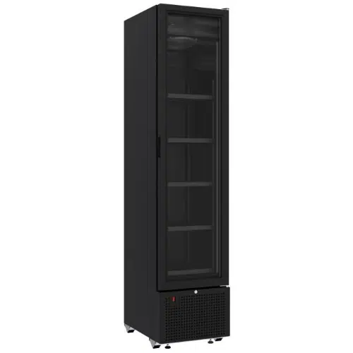 Combisteel Kühlschrank 1 glastür - Schwarz 348 liter - B450xT656xH2024mm - 7464.0210 - 7464.0210