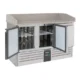 Combisteel Pizzakühltisch 3 Türen - Granitplatte - B1400xT700xH1020mm - 7950.0060 - 7950.0060