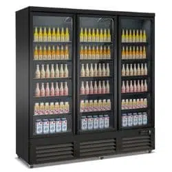 Combisteel Kühlschrank mit 3 Glastüren 1173 Liter | B1680xT600xH1980mm - 7526.0015 - 7526.0015