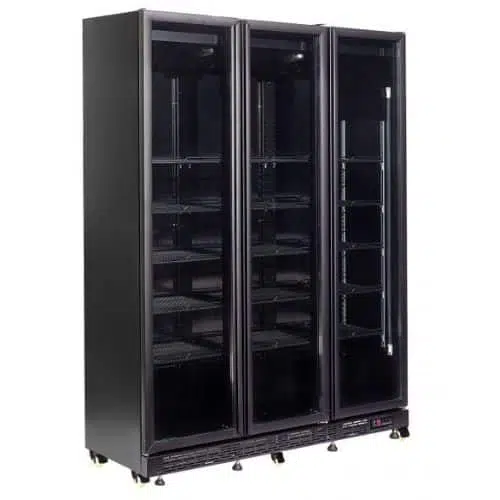 Combisteel Kühlschrank 3 glastüren schwarz Nap-1200 transport auf anfrage - 7455.1920 - 7455.1920